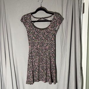 American Eagle Outfitters Gray and Pink Floral Dress